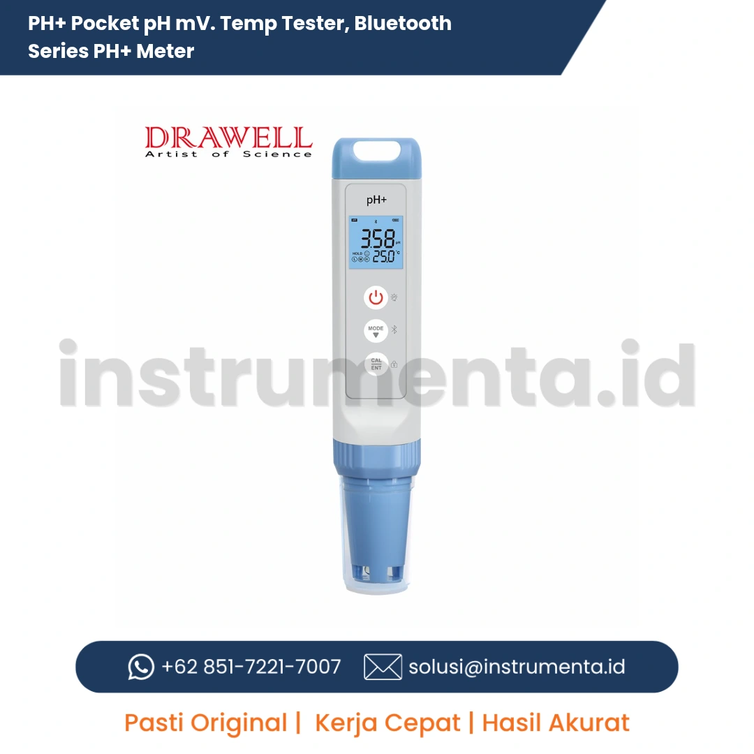Distributor Resmi PH+ Pocket pH/mV Temp Tester Bluetooth Series pH Meter Ready Stock